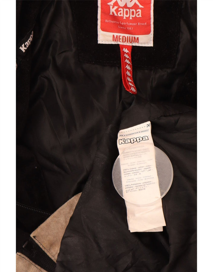 Kappa Herre Graphic Bomber Jacket UK 38 Medium Sort Colourblock Bomuld