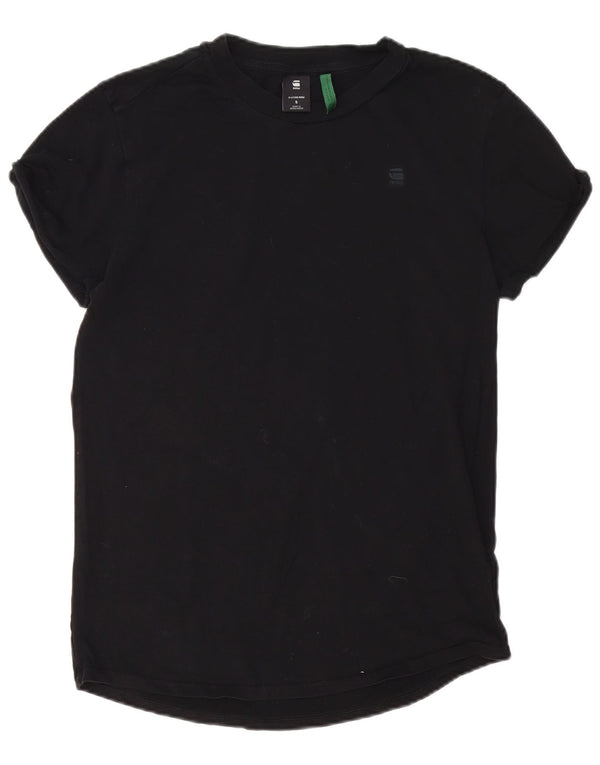 G-Star Mens T-Shirt Top Small Black Cotton