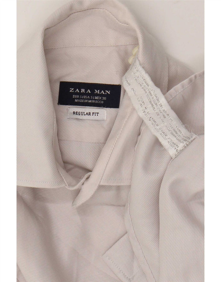 Zara Herre Regular Fit skjorte lille grå bomuld