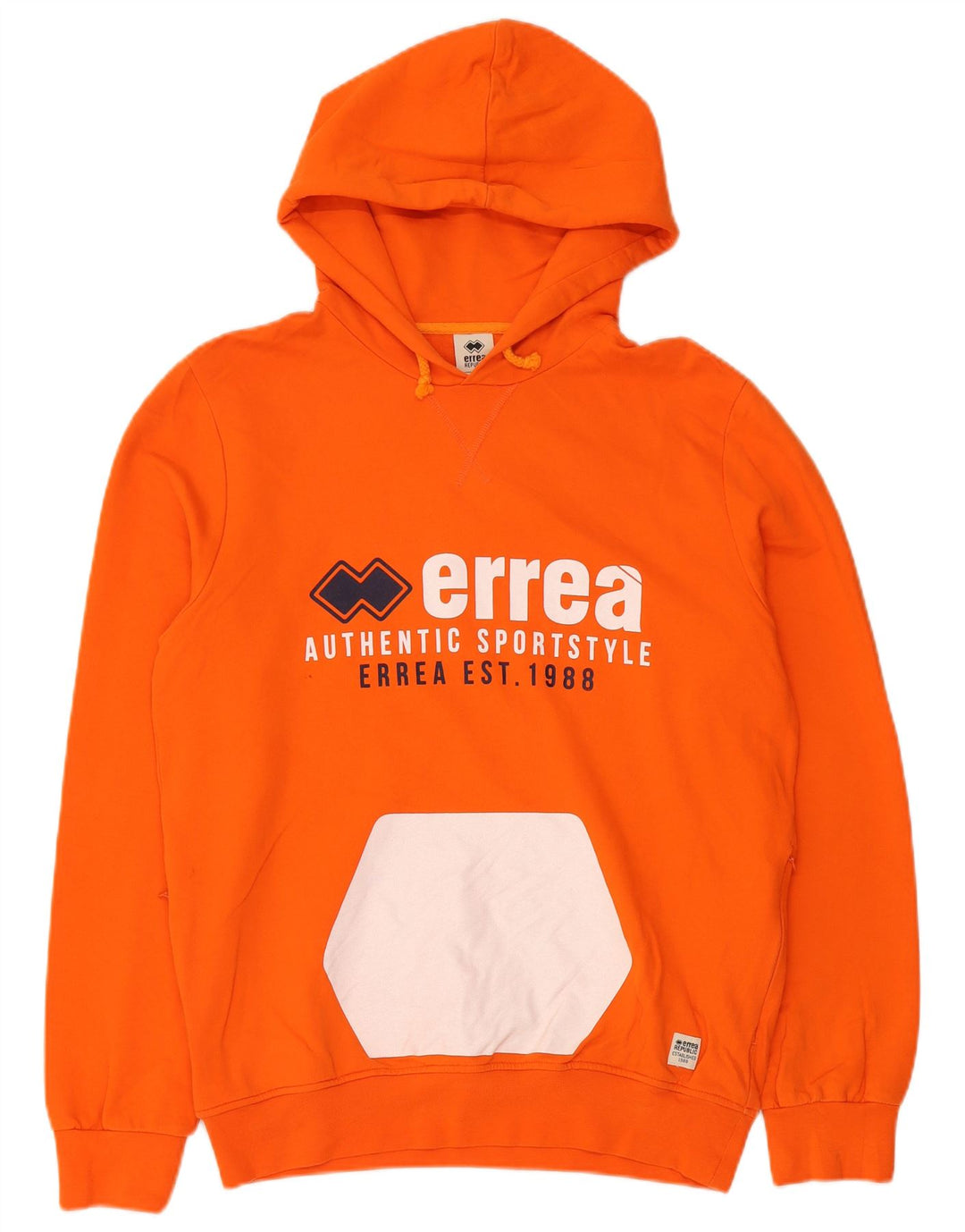 ERREA Grafisk hættetrøje til mænd XL Orange Colourblock