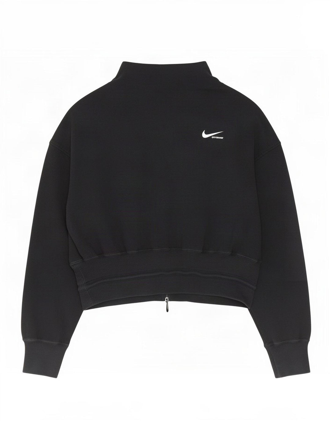 Nike Dame Sweatshirt Jumper UK 14 Medium Sort Bomuld