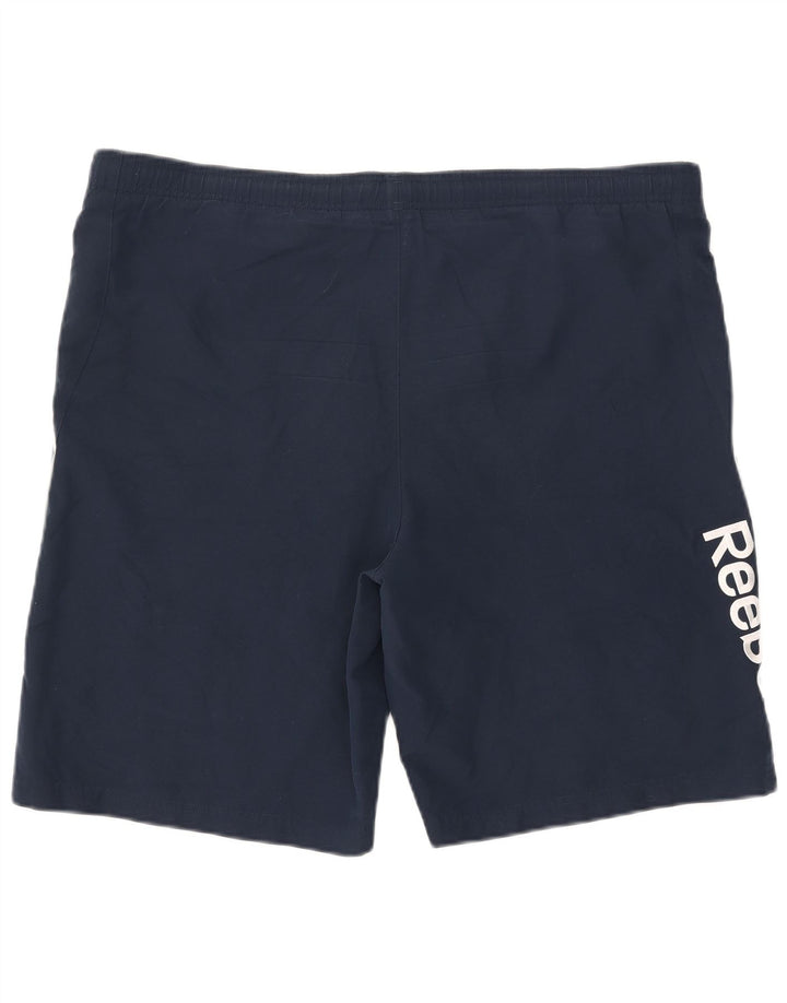 Reebok Herre grafiske sportsshorts store marineblå polyester
