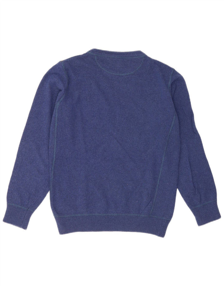 Franklin Marshall Herre grafisk rund hals sweater lille marineblå