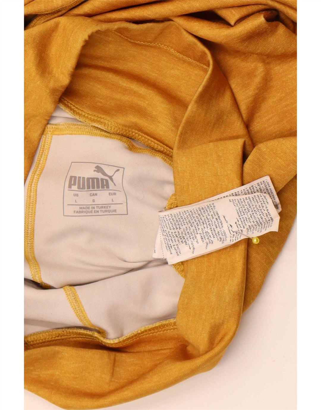 Puma Dame Stigbøjle Leggings UK 14 Large Yellow Colourblock Polyester