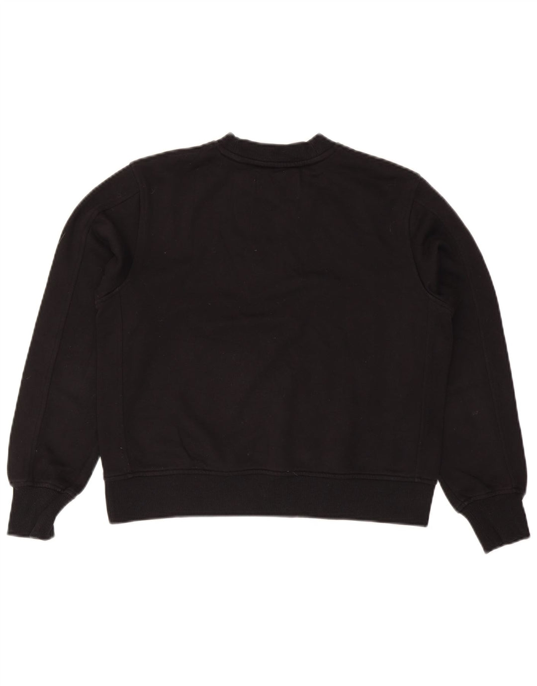 Calvin Klein Jeans Dame Oversized Sweatshirt Jumper UK 10 Lille Sort