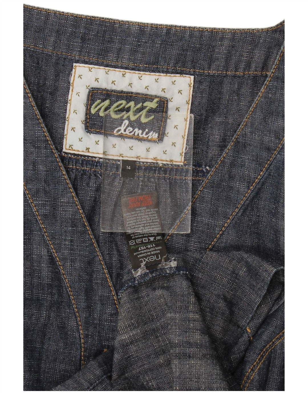 Næste Dame A-Line Kjole UK 14 Medium Navy Blue Bomuld