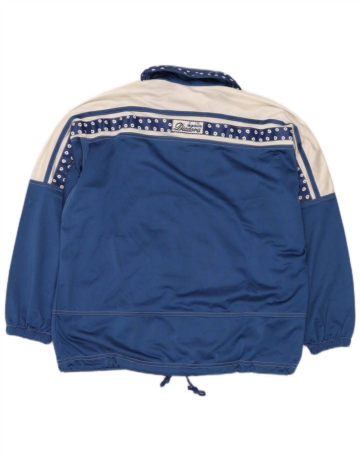 DIADORA Oversized træningsdragt topjakke til kvinder UK 12 Medium Blue Floral