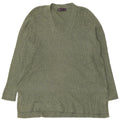 MARKS & SPENCER Dame V-hals sweater UK 16 Stor grøn polyester