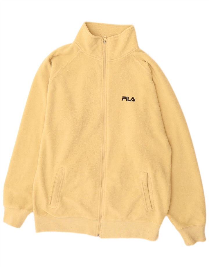 Fila Herre Fleecejakke UK 38 Medium Gul Polyester