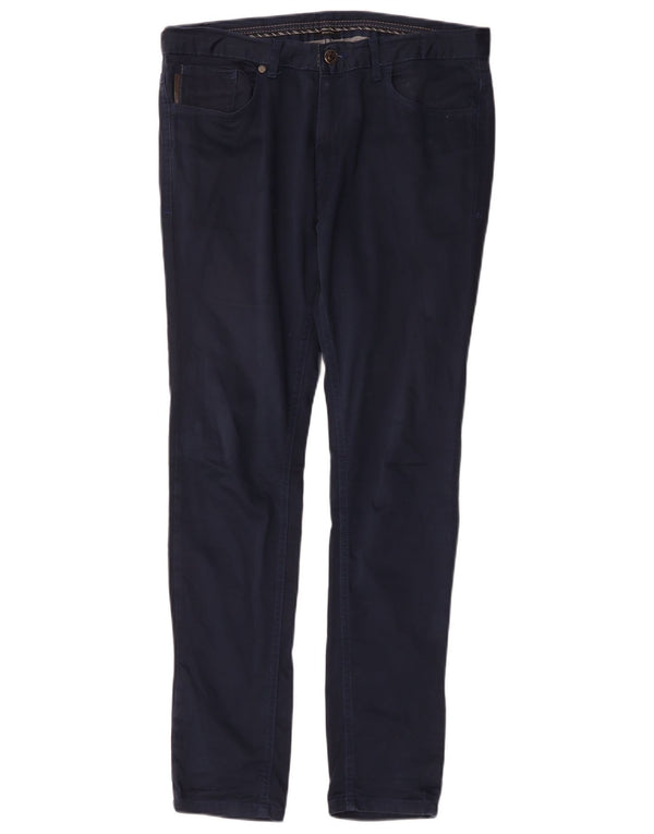 Zara Herre Skinny Casual Bukser EU 42 Large W32 L30 Navy Blue