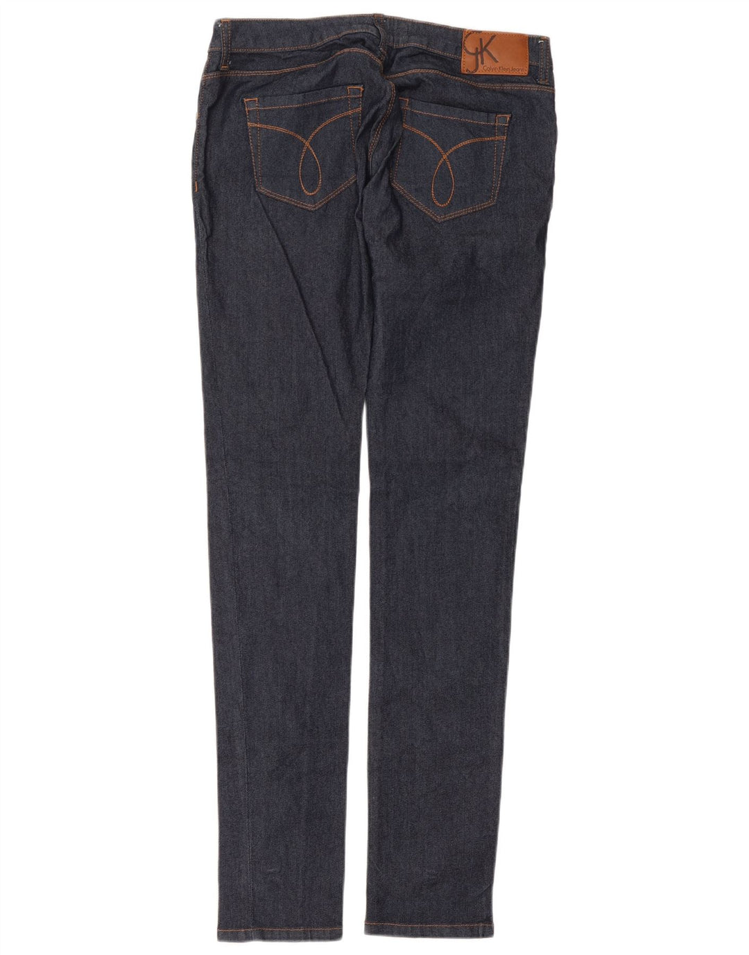 CALVIN KLEIN Dame Skinny Jeans W30 L34 Marineblå Bomuld