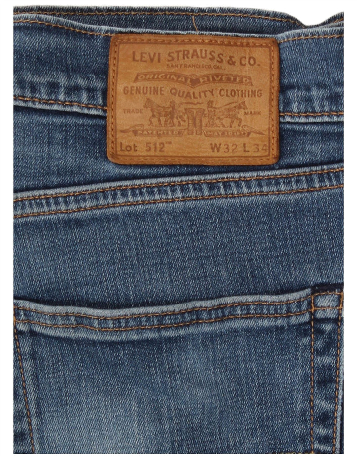 Levi's Herre 512 Slim Tapered Jeans W32 L34 Blå Bomuld