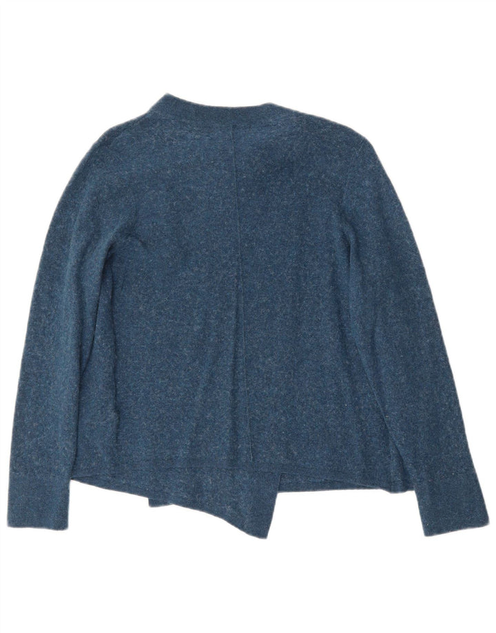 WHITE STUFF Womens Crop Cardigan Sweater UK 14 Large Navy Blue Viscose