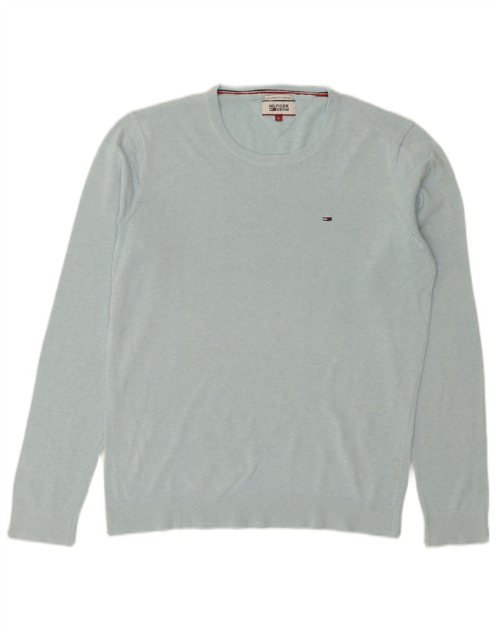 Tommy Hilfiger Herre Crew Neck Jumper Sweater Large Blue