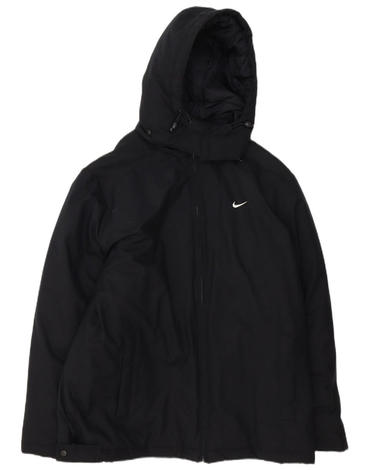 Nike vindjakke med hætte til mænd UK 38 Medium Sort