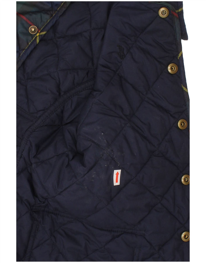 Ralph Lauren piger quiltet jakke 3-4 år marineblå ternet