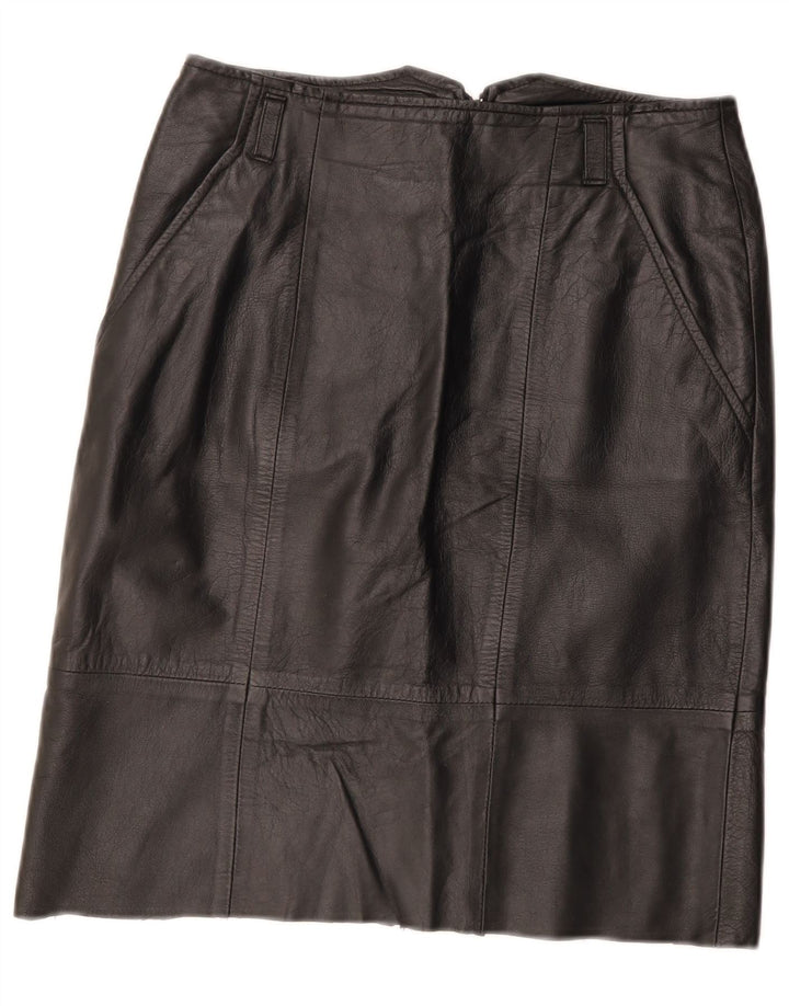 Blacky Dress Dame Læder Nederdel EU 38 Medium W28 Sort Læder