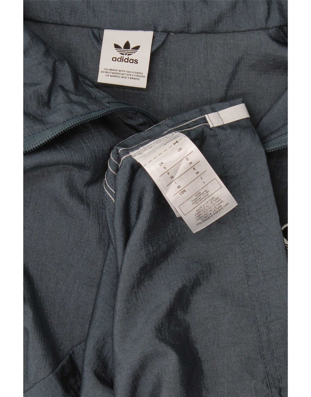 Adidas Dame Oversized Utility Jacket UK 8 Small Blue Polyamide
