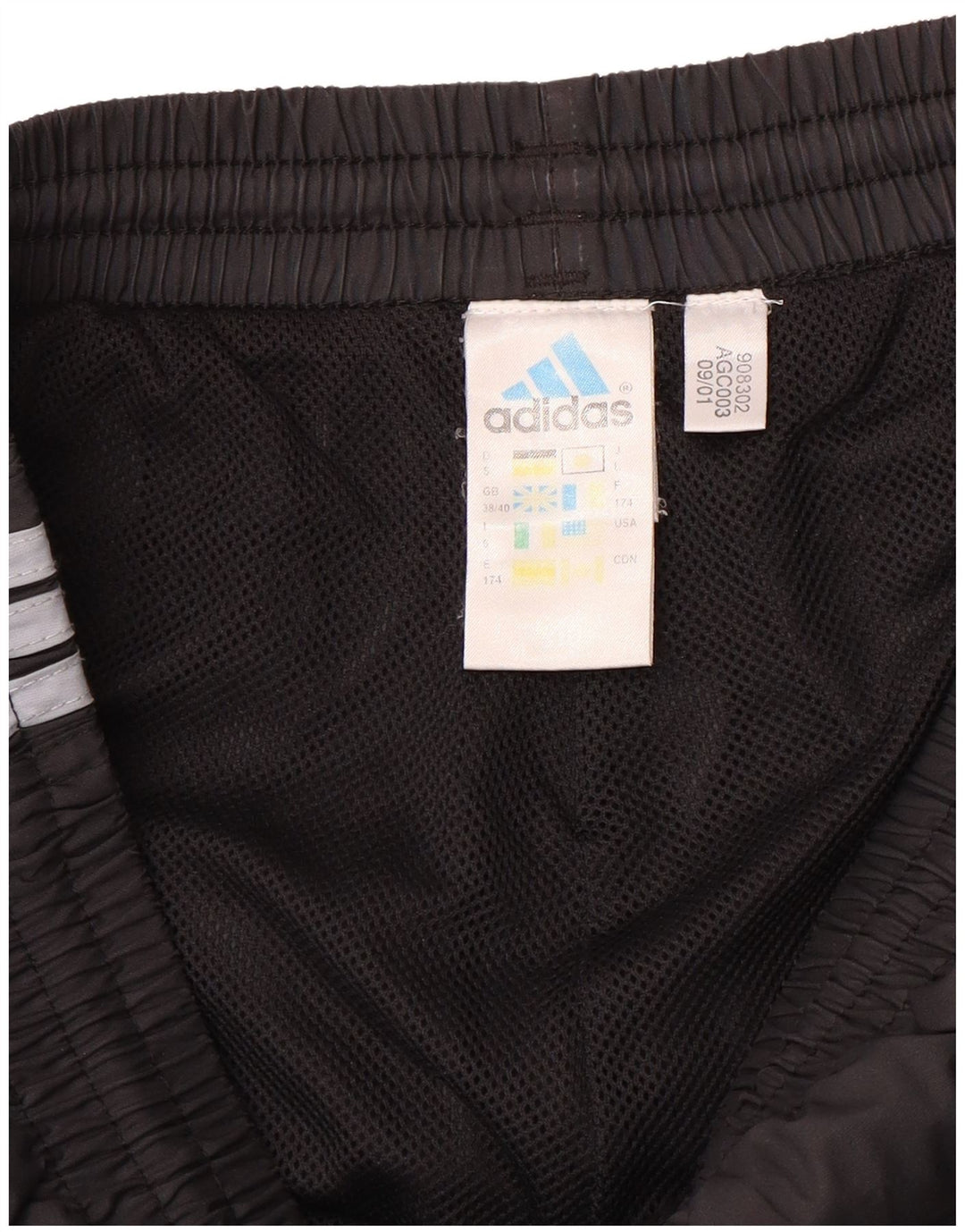 ADIDAS Træningsdragt til mænd Joggers UK 38/40 Medium Black Polyester