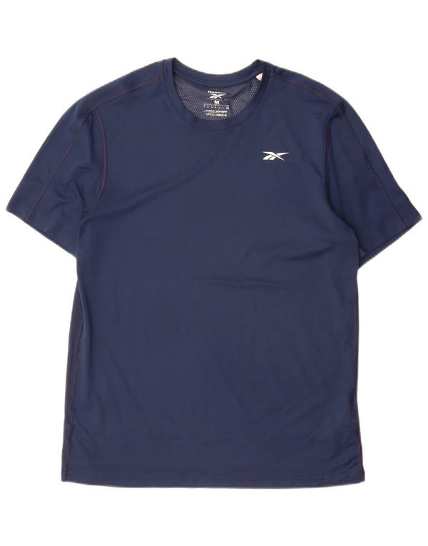 Reebok Herre Speedwick T-Shirt Top Medium Navyblå Polyester