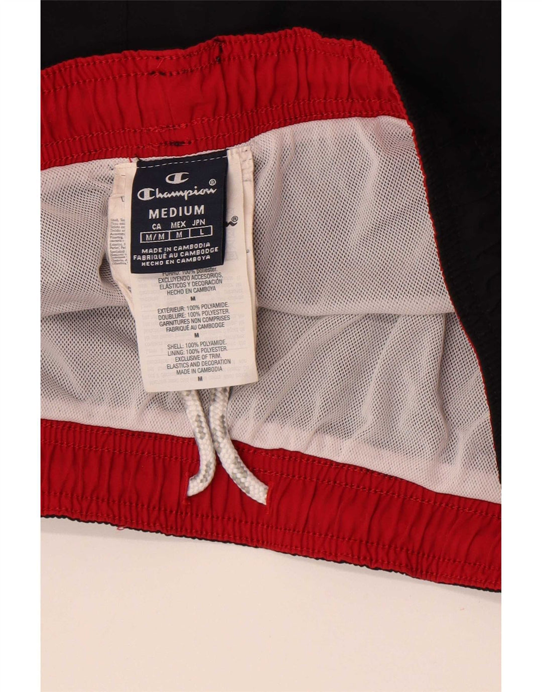 Champion Herre grafiske svømmeshorts Medium Sort Polyamid