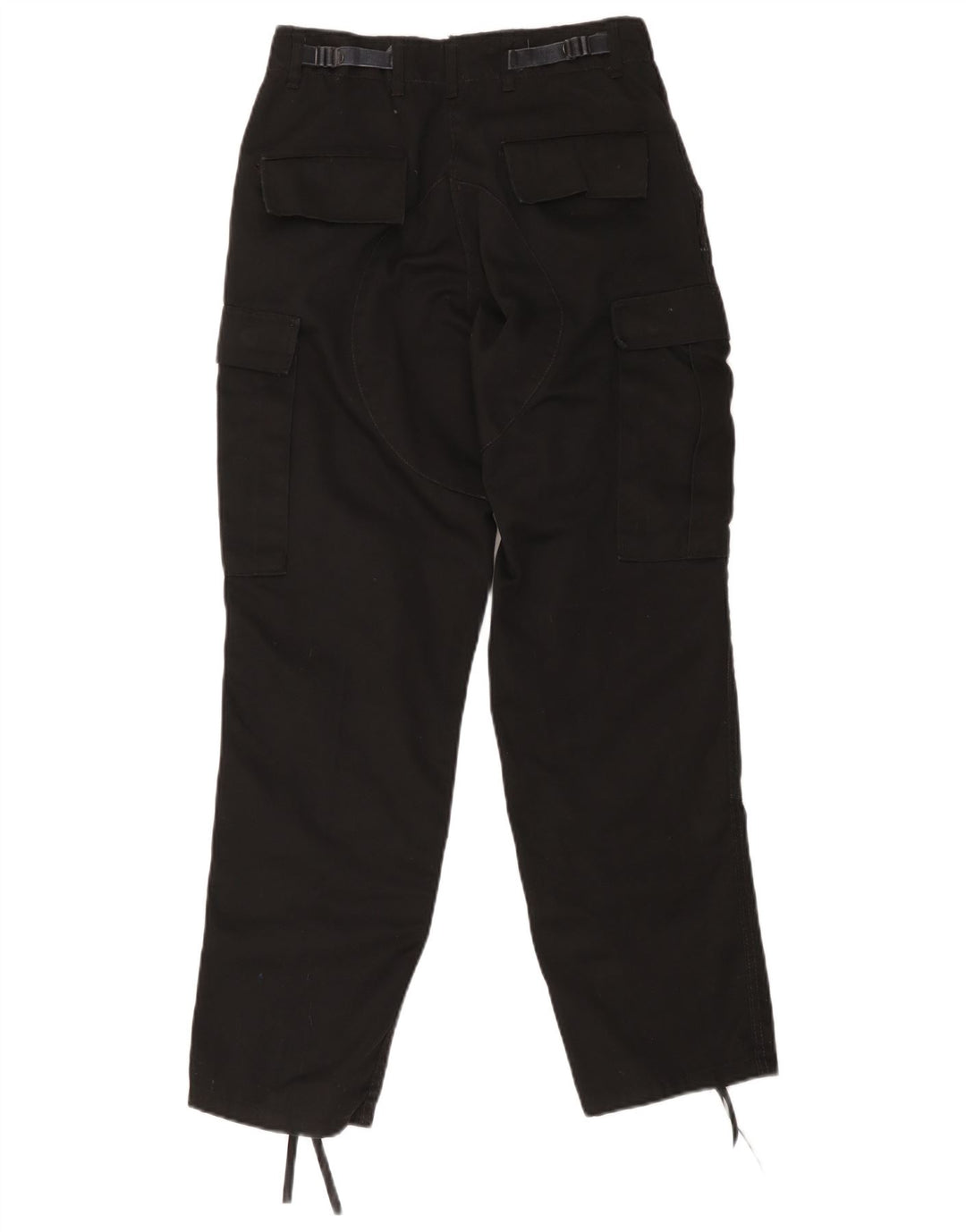 Vintage Dame Regular Cargo Bukser Små W28 L30 Sort Bomuld
