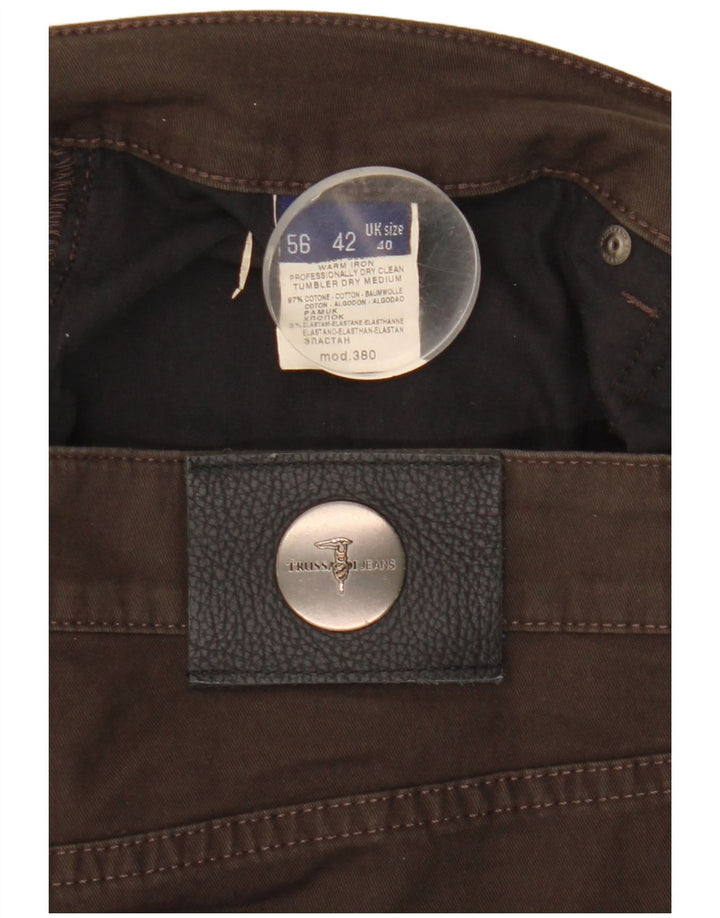 TRUSSARDI Straight jeans til mænd W40 L30 brun bomuld