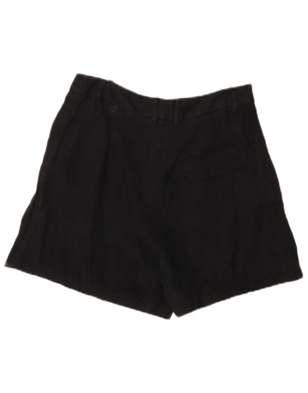 Zara kvinders højtaljede chinoshorts Medium W28 Sort