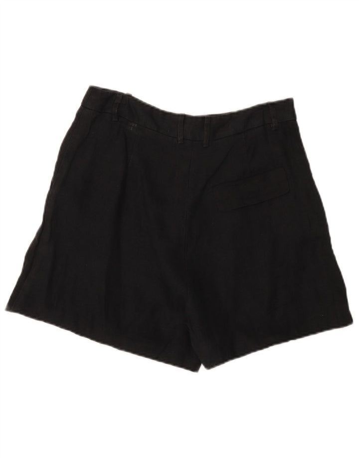 Zara kvinders højtaljede chinoshorts Medium W28 Sort