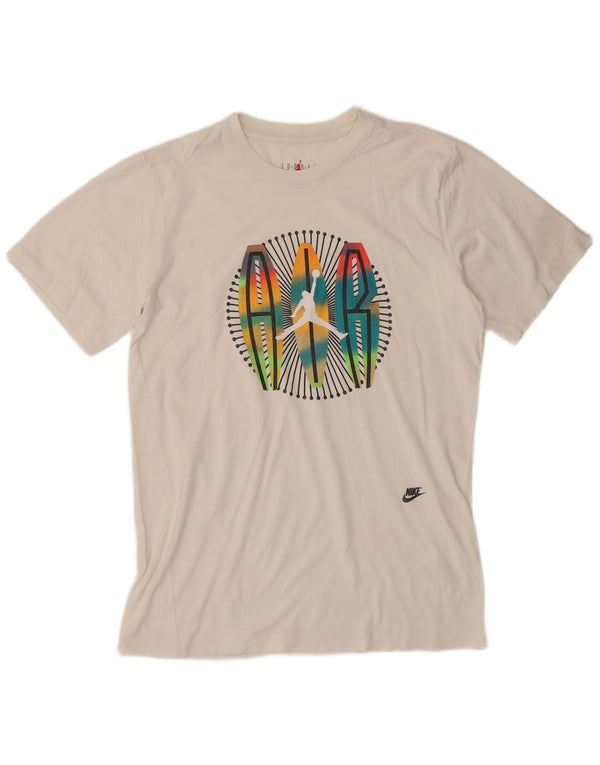 JORDAN Grafisk T-shirt til mænd, lille hvid bomuld