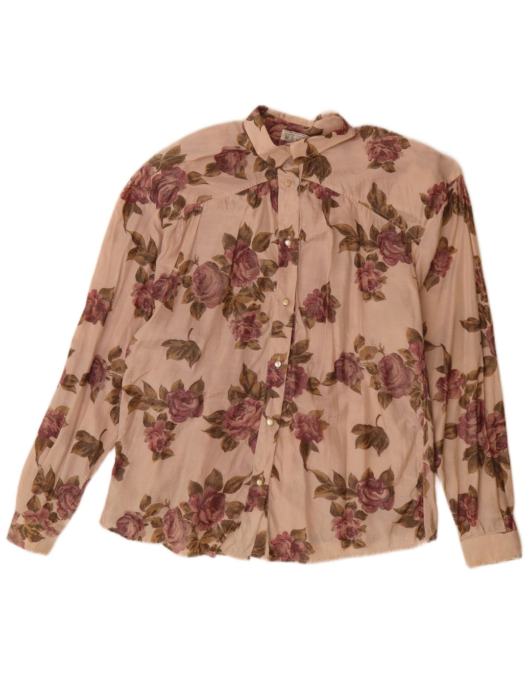 Rudi Valenti Dameskjorte IT 44 Medium Beige Floral