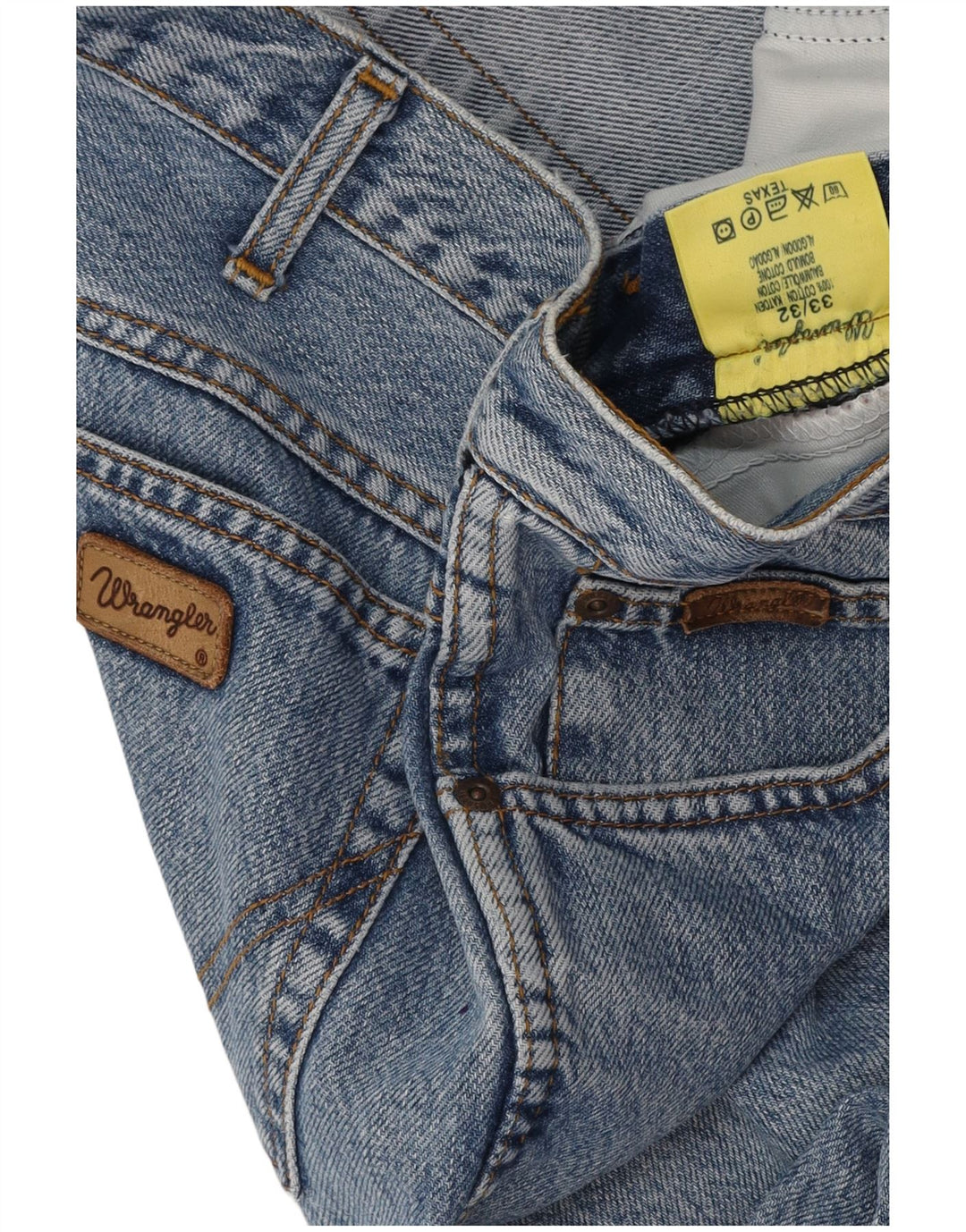 WRANGLER Herre Texas Straight Jeans W33 L32 Blå Bomuld