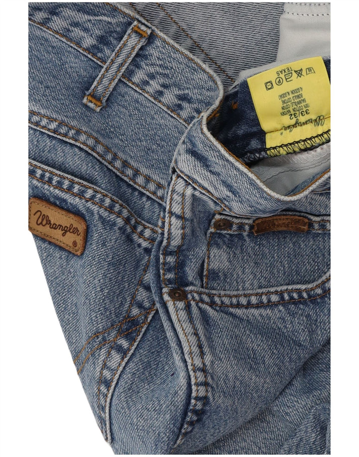 WRANGLER Herre Texas Straight Jeans W33 L32 Blå Bomuld