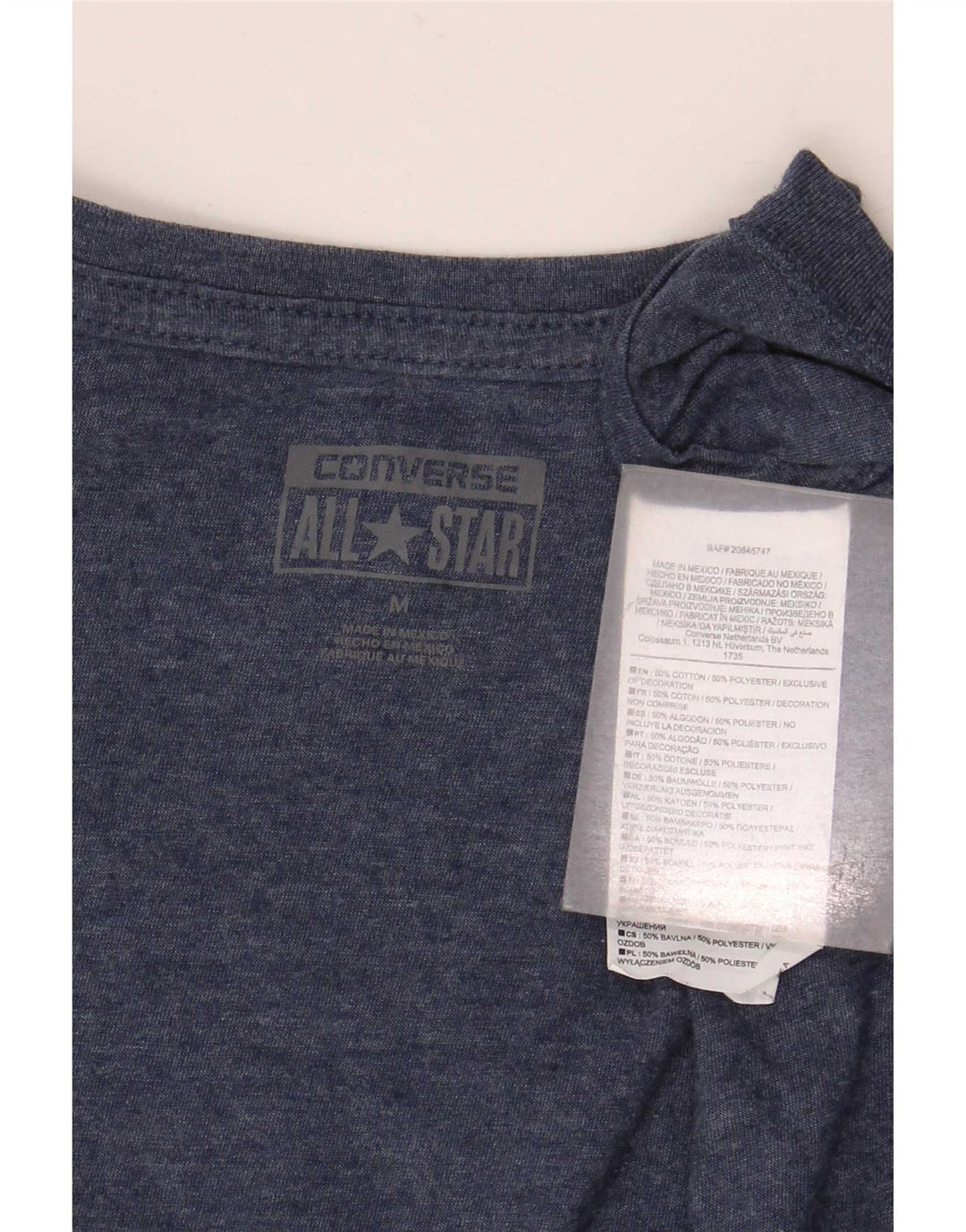 Converse Herre Chuck Taylor T-Shirt Top Medium Blue Bomuld