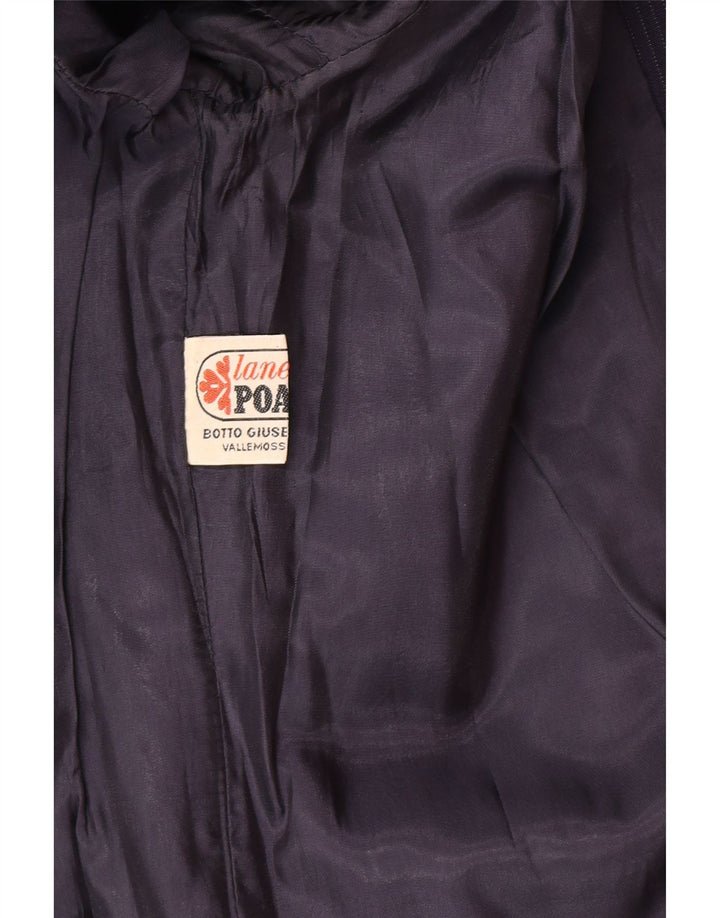 Vintage Dame 1 Knap Blazer Jacket IT 46 Large Navy Blue Nålestribe
