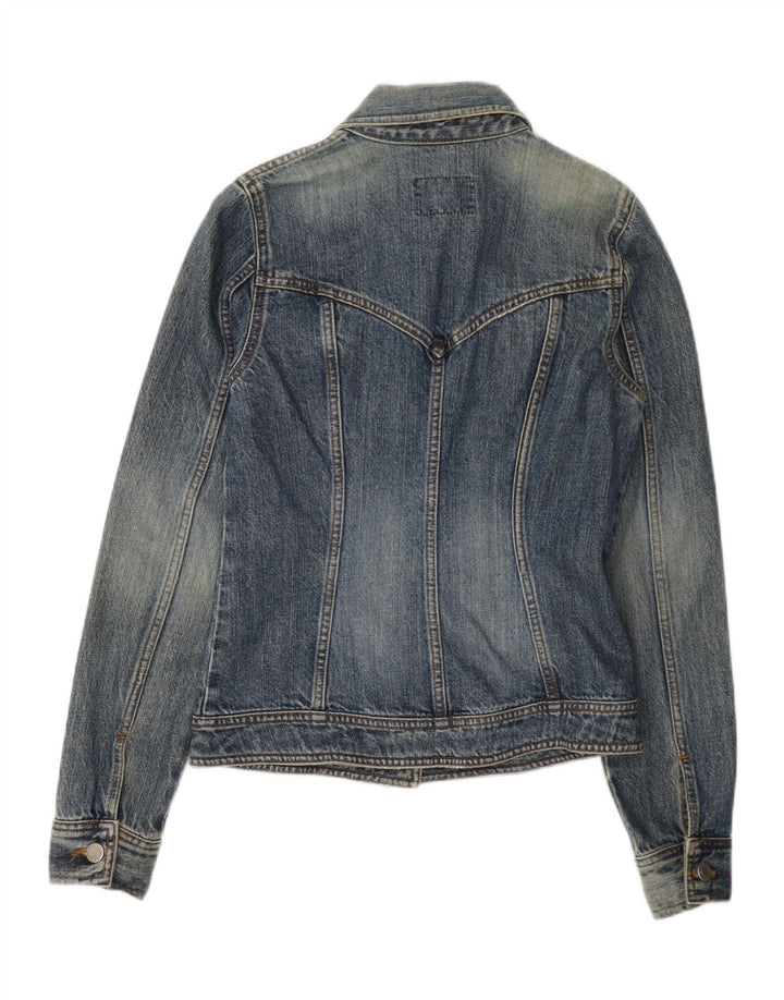 Jigsaw Dame Oversized Denim Jacket UK 8 Small Blue Cotton
