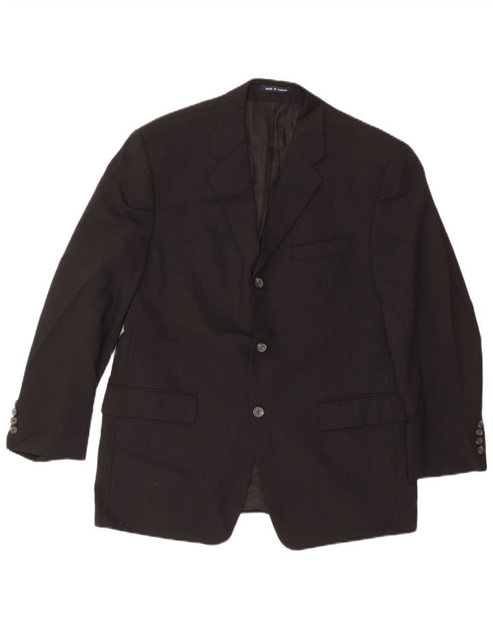 Chaps Herre 3-knaps blazerjakke UK 38 Medium Sort Uld
