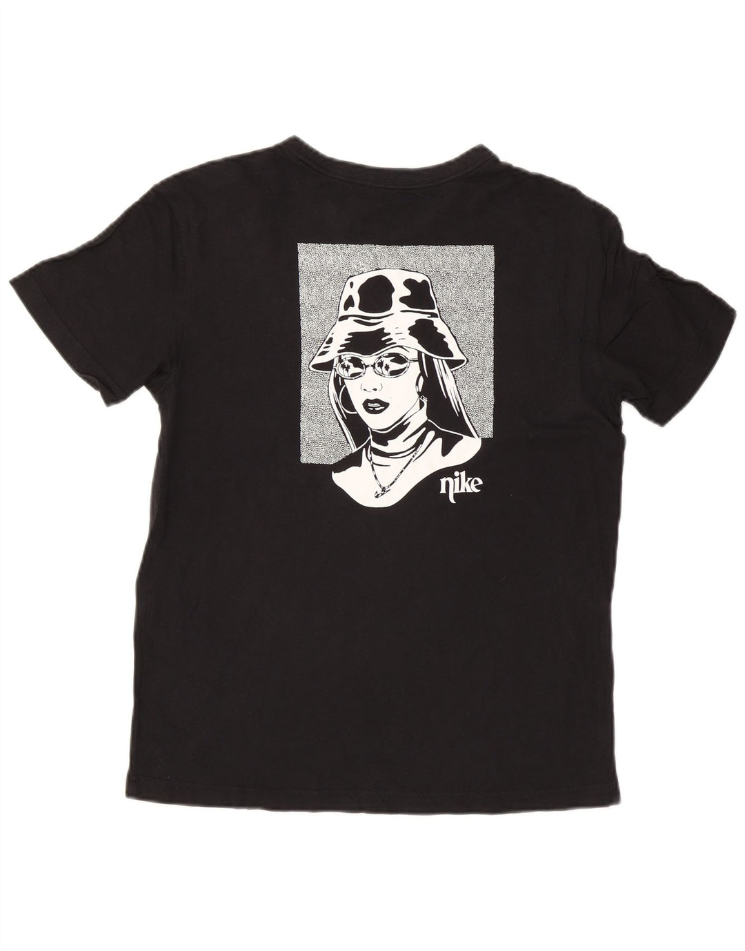 Nike grafisk T-shirt top til mænd, lille sort bomuld