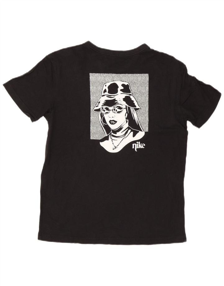 Nike grafisk T-shirt top til mænd, lille sort bomuld