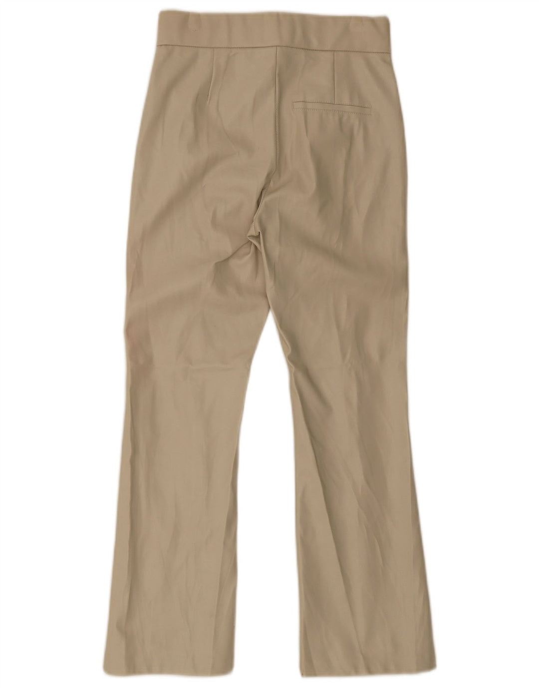 Zara Lige Casual bukser til kvinder Small W26 L26 Beige Polyester