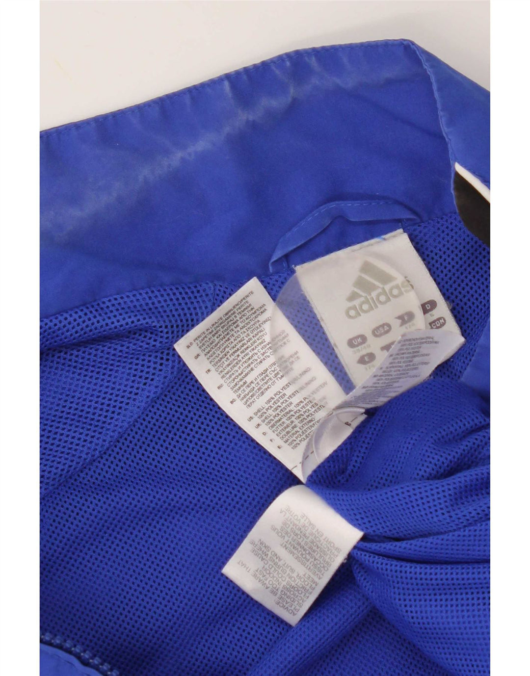 Adidas Herre grafisk træningsdragt Topjakke UK 38/40 Medium Blue Colourblock