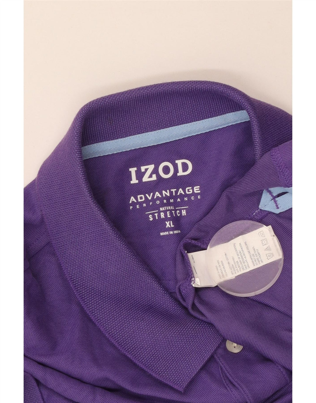 IZOD Poloshirt til mænd XL Lilla bomuld