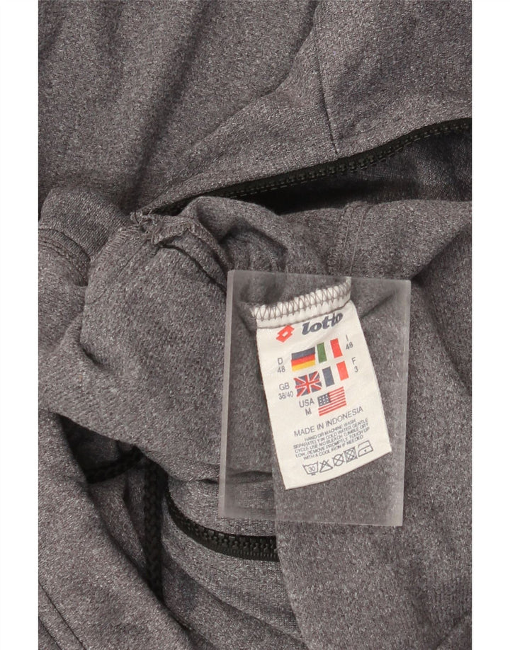 Lotto Herre grafisk træningsdragt Topjakke UK 38/40 Medium Grey Colourblock