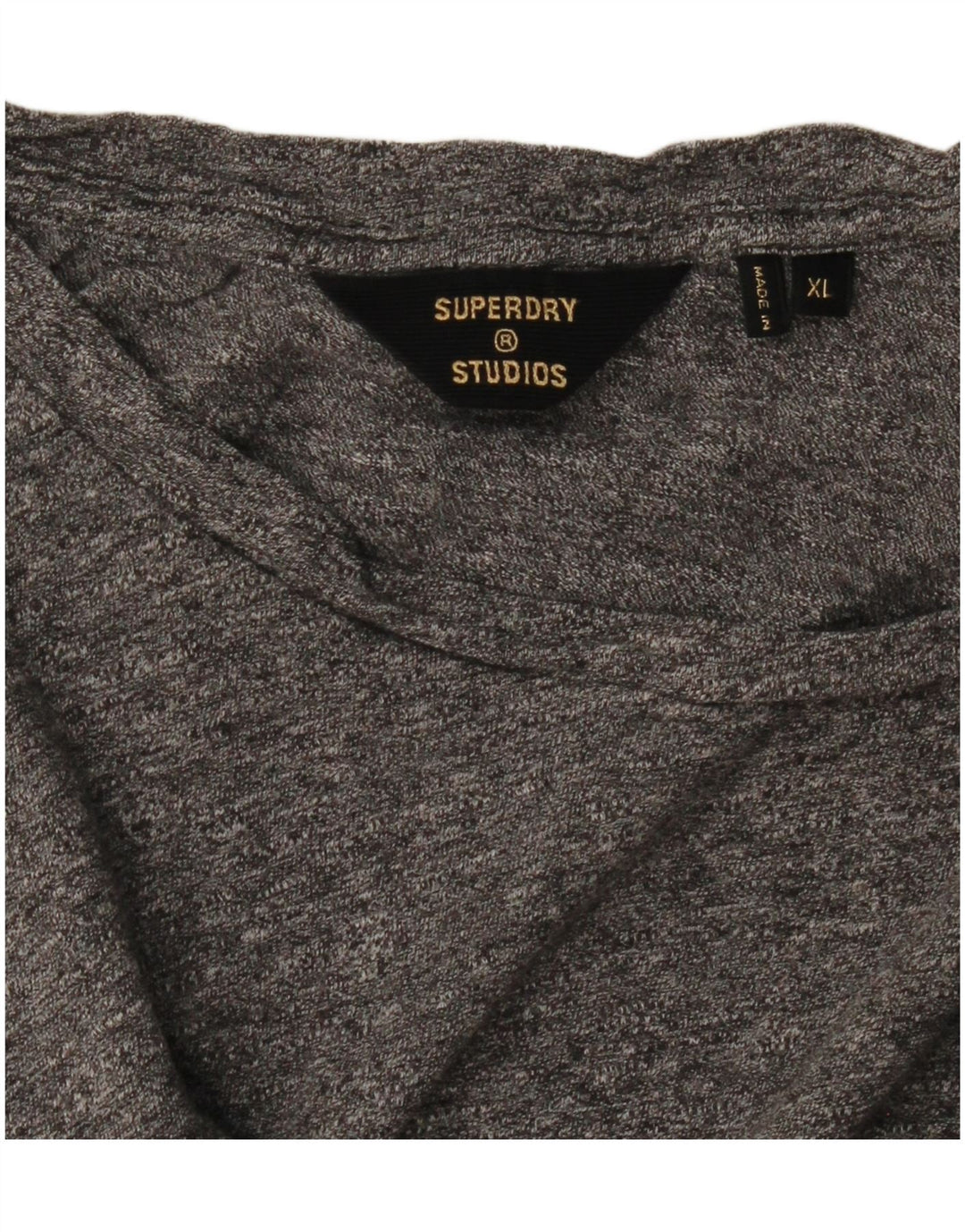 Superdry Herre T-shirt Top XL Grå Flecked