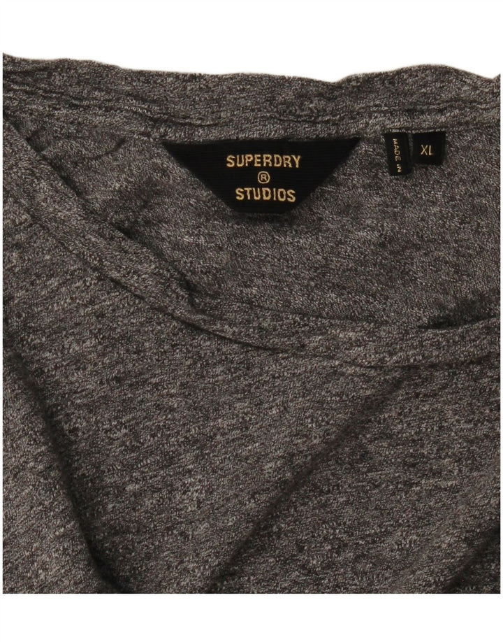 Superdry Herre T-shirt Top XL Grå Flecked