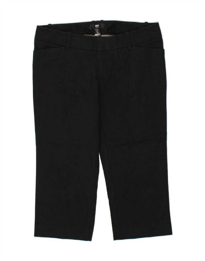 MOSSIMO Womens Capri Trousers US 12 Large W34 L20 Black Cotton | Vintage Mossimo | Thrift | Second-Hand Mossimo | Used Clothing | Messina Hembry 