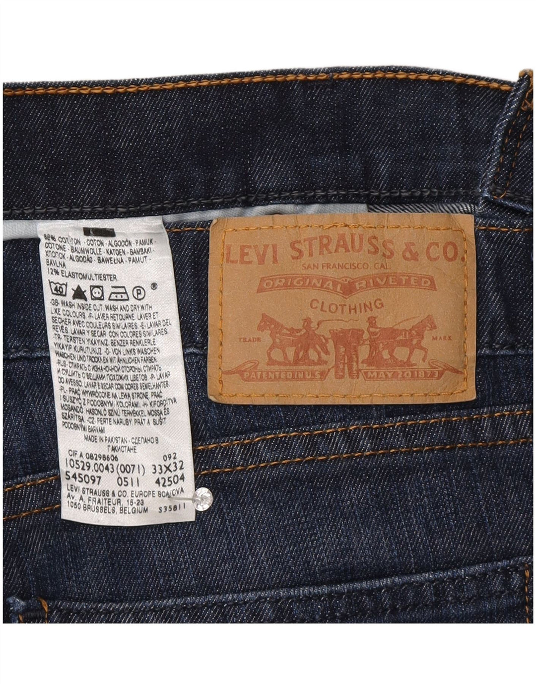 Levi's Dame 10529 Bootcut Jeans W33 L32 Marineblå Bomuld