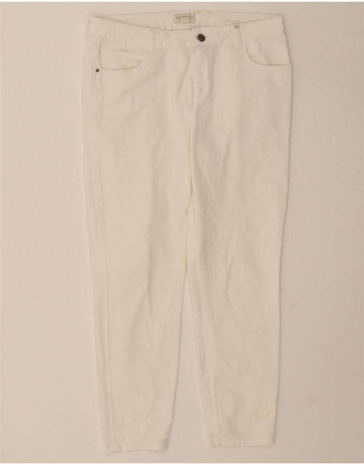 MONSOON Womens Slim Jeans UK 14 Large W32 L26 White Cotton Vintage Monsoon and Second-Hand Monsoon from Messina Hembry 