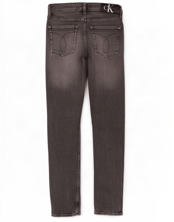 Calvin Klein Womens Slim Jeans W28 L32 Grey Cotton