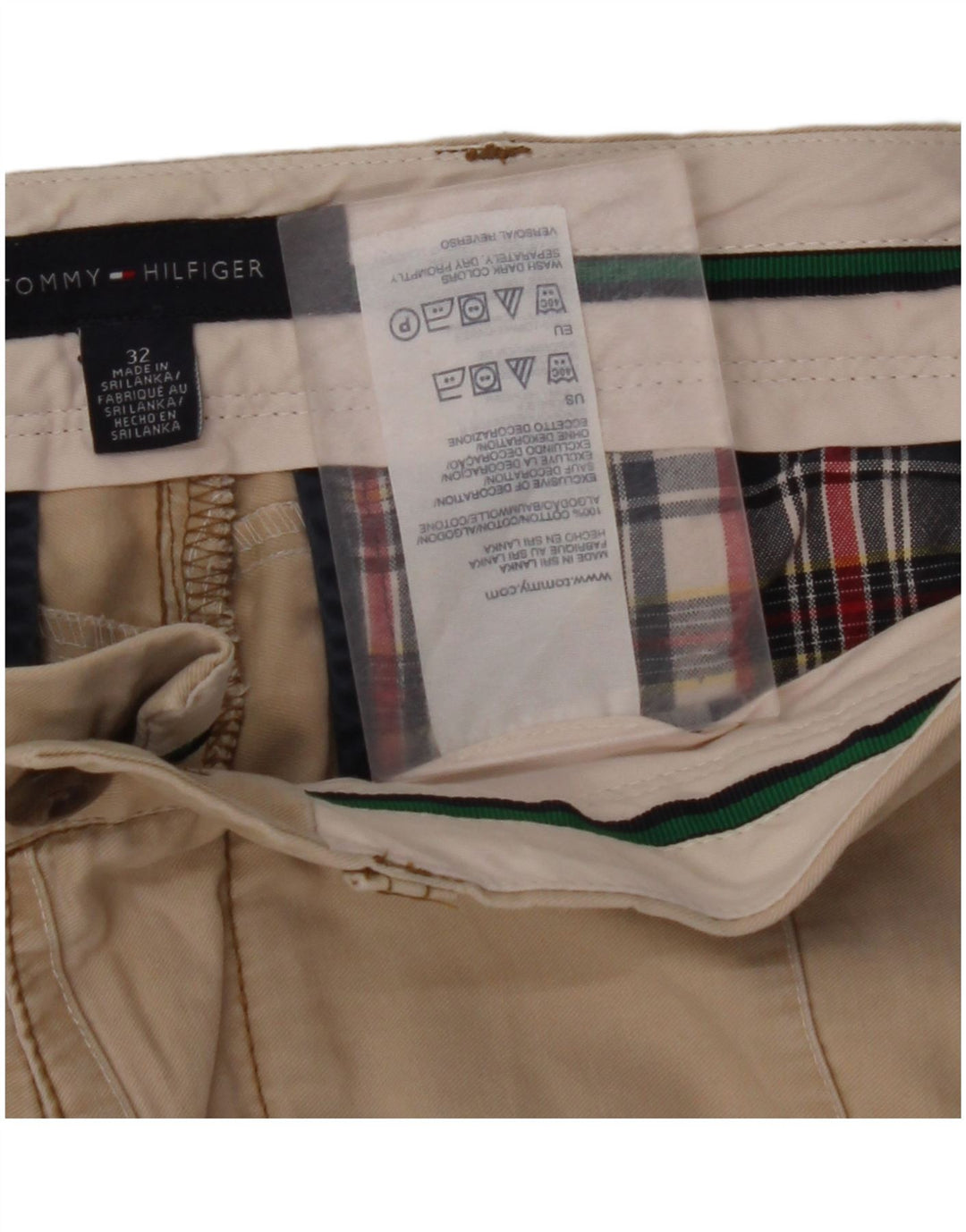 TOMMY HILFIGER Chino Shorts til mænd W32 Medium Beige Bomuld
